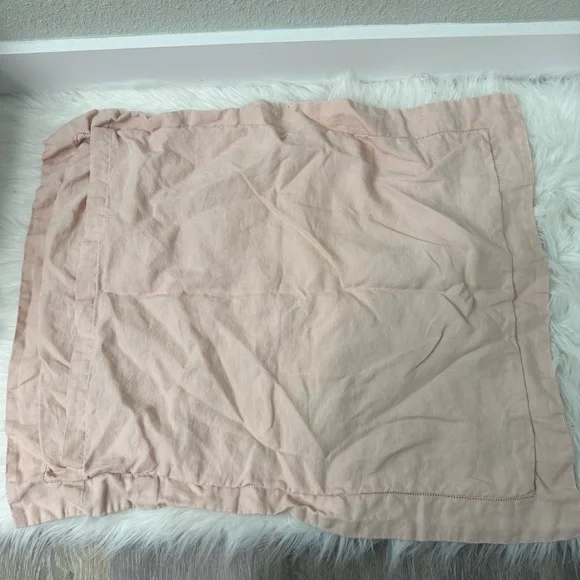 Pottery Barn Belgian Flax Linen Sham Soft Rose Pink Pillowcase Standard - Picture 3 of 5